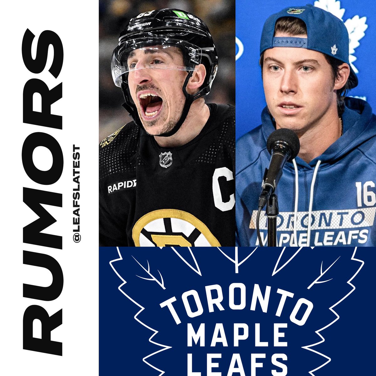 Leafslatest's tweet photo. The Leafs are seen with two options as Mitch Marner enters the final season of his contract: either find the money to extend him or treat him as a rental for one last playoff run, similar to how the Lightning handled Steven Stamkos before letting him walk in the offseason.

Toronto could take a page from the Lightning’s playbook, who planned to replace Stamkos’ contract with free-agent Jake Guentzel. The Leafs might follow suit with potential free agents like Mikko Rantanen, Sam Bennett, or Brad Marchand, if they’re still available come July 1.

— @RealKyper 

#LeafsForever