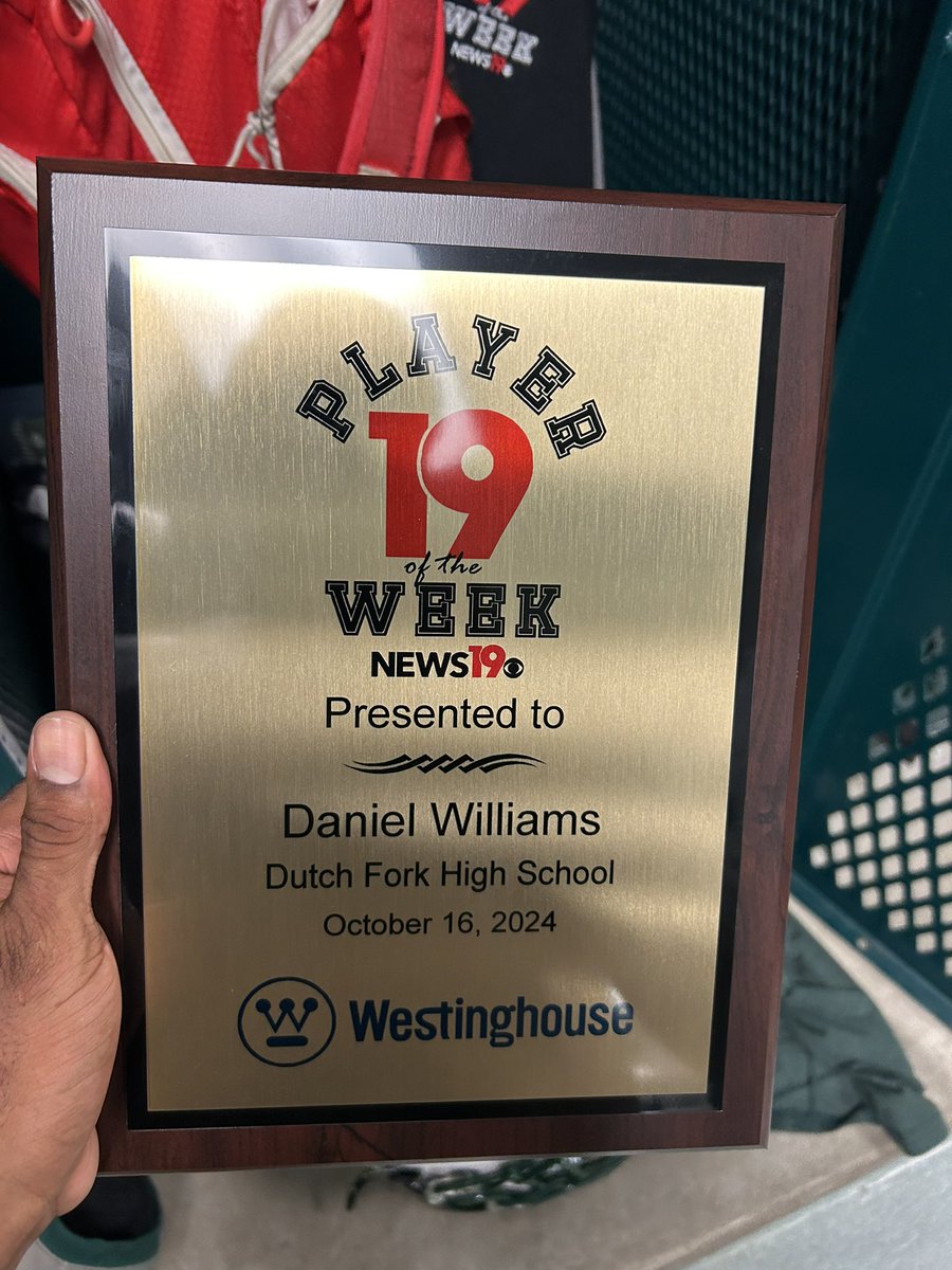 Daniel Williams (@daniel_will2025) on Twitter photo I am blessed to receive <a href="/WLTX/">News19 WLTX</a> player of the week! <a href="/dfhsfootball/">Dutch Fork Football</a> <a href="/coach_bras/">Scott Braswell Jr.</a> I am blessed to receive <a href="/WLTX/">News19 WLTX</a> player of the week! <a href="/dfhsfootball/">Dutch Fork Football</a> <a href="/coach_bras/">Scott Braswell Jr.</a>