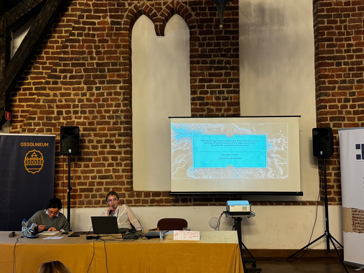 In today’s final session, Julia Pomian (University of Wroclaw) investigates how the risks associated with travel were utilized in the communication strategies of the Sanctuaries of the Virgin Mary during the 17th and 18th centuries. #TEM2024