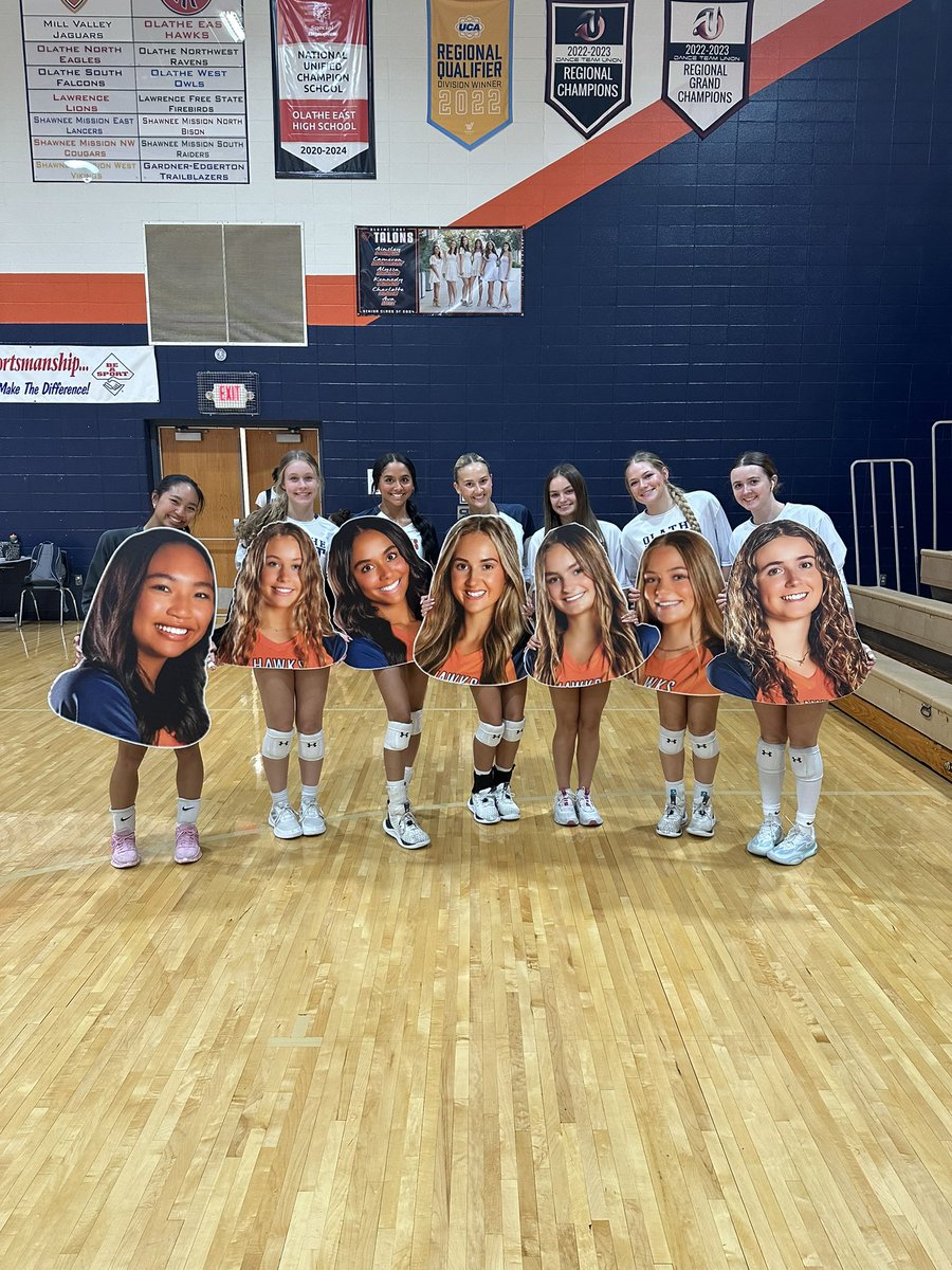 We would love for you to cheer on our seven #seniors tonight for their last home match: proud of them and what they have accomplished in their four years in our program. 🧡💙🧡💙👏🏼👏🏼<a href="/OEVBboosters/">Olathe East Volleyball Boosters</a> <a href="/OEastAthletics/">Olathe East Athletics</a>