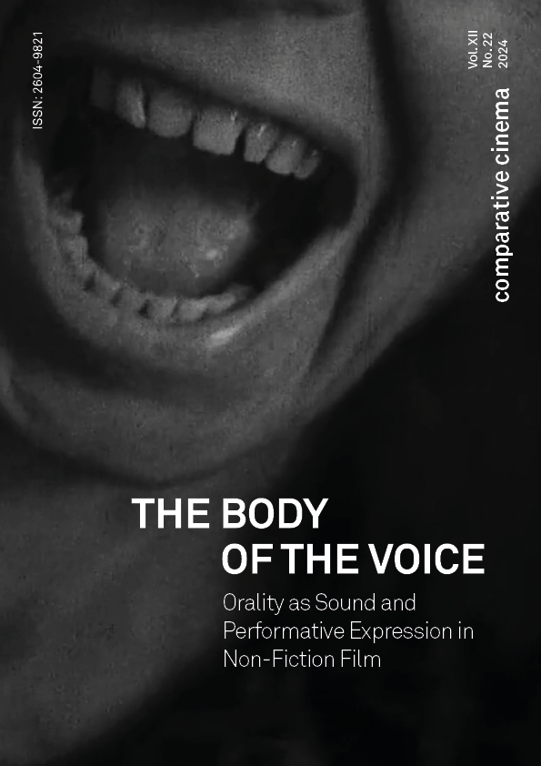 Comparative Cinema (@comparativecine) on Twitter photo 📢 NEW ISSUE 📢
"The Body of the Voice: Orality as Sound and Performative Expression in Non-Fiction Film", with articles by <a href="/larasca/">Laura Rascaroli @larascaroli.bsky.social</a>, Mathias Lavin, <a href="/AriadnaMorenoP/">Ariadna</a>, Catalina Donoso, Javier Osorio, Guillermo G. Peydró, Juan Antonio Cerezuela & <a href="/sgr5asm/">Adrián Sánchez</a>
raco.cat/index.php/Comp… 📢 NEW ISSUE 📢
"The Body of the Voice: Orality as Sound and Performative Expression in Non-Fiction Film", with articles by <a href="/larasca/">Laura Rascaroli @larascaroli.bsky.social</a>, Mathias Lavin, <a href="/AriadnaMorenoP/">Ariadna</a>, Catalina Donoso, Javier Osorio, Guillermo G. Peydró, Juan Antonio Cerezuela & <a href="/sgr5asm/">Adrián Sánchez</a>
raco.cat/index.php/Comp…