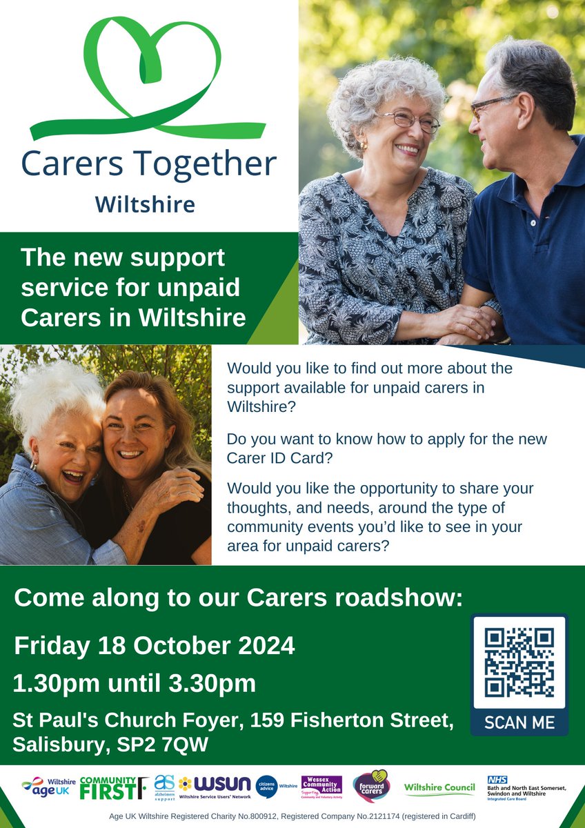 Alzheimer's Support (@alzheimerssupp) on Twitter photo If you’re an unpaid #carer in Wiltshire, don’t miss the #CarersTogetherWiltshire roadshow tomorrow in #Salisbury Discover the support available! Details below 👇
@AgeUKWiltshire <a href="/CommFirstWilts/">Community First - Wiltshire & Swindon</a> <a href="/WiltsHive/">#WiltsHive</a> <a href="/dowse_helen/">Helen Dowse, Carers' Champion for Salisbury #Carer</a> <a href="/HarnhamNetwork/">Harnham Community Network</a> If you’re an unpaid #carer in Wiltshire, don’t miss the #CarersTogetherWiltshire roadshow tomorrow in #Salisbury Discover the support available! Details below 👇
@AgeUKWiltshire <a href="/CommFirstWilts/">Community First - Wiltshire & Swindon</a> <a href="/WiltsHive/">#WiltsHive</a> <a href="/dowse_helen/">Helen Dowse, Carers' Champion for Salisbury #Carer</a> <a href="/HarnhamNetwork/">Harnham Community Network</a>