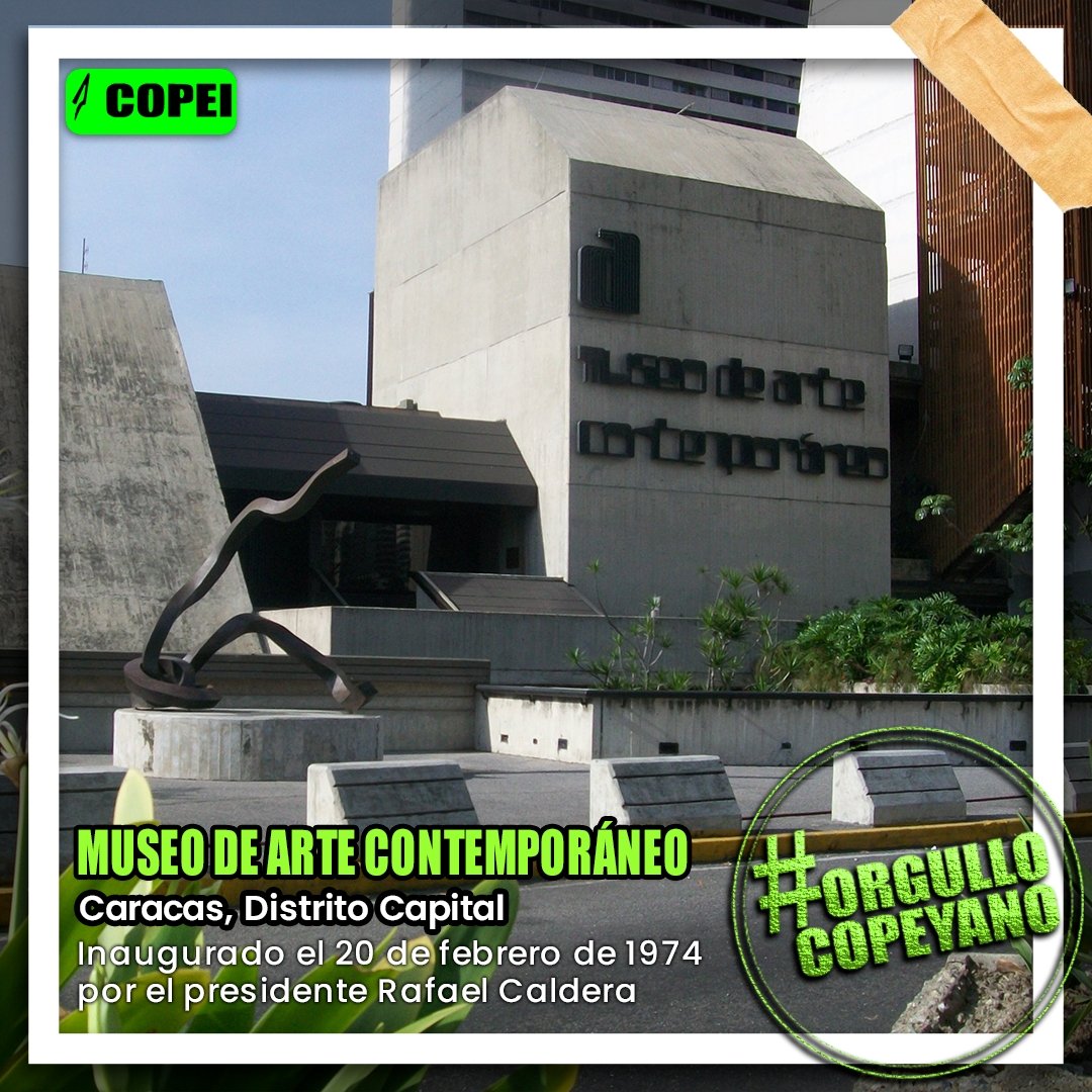 Copei_Partido's tweet photo. #17Oct | 🏛️  La inauguración del Museo de Arte Contemporáneo de Caracas es un gran logro que fue posible durante la buena gestión de la Democracia Cristiana 💚 Entérate quién fue el Presidente que inauguró el MACCSI, referencia museística y cultural en el mundo y motivo de #OrgulloCopeyano ✅ https://t.co/sTXN2jS8y4