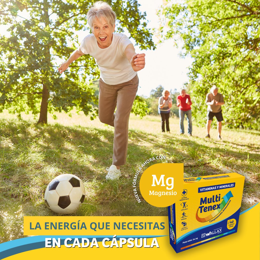 wallax_farma's tweet photo. ¡Descubre la nueva fórmula de MultiTenex de Wallax Farma! ⚡ Con magnesio añadido, estas cápsulas te aportan la energía que necesitas para enfrentar tu día con fuerza💪 #Energía #WallaxFarma #MultiTenex #suplementacion https://t.co/taCz5iMyWo
