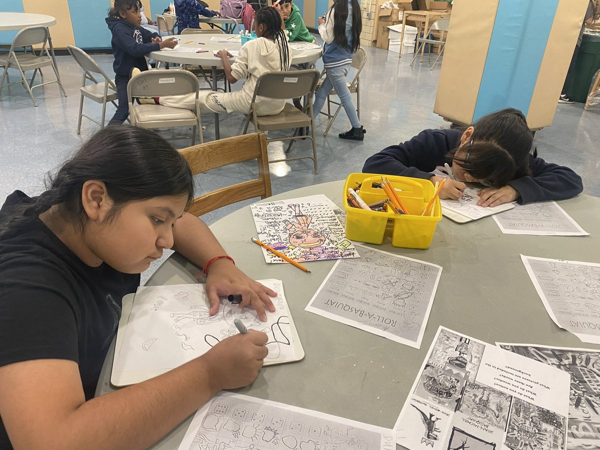 In our recent art class, students explored the vibrant world of Jean-Michel Basquiat, recreating some of his iconic works and learning about his unique style and cultural impact. #dycd