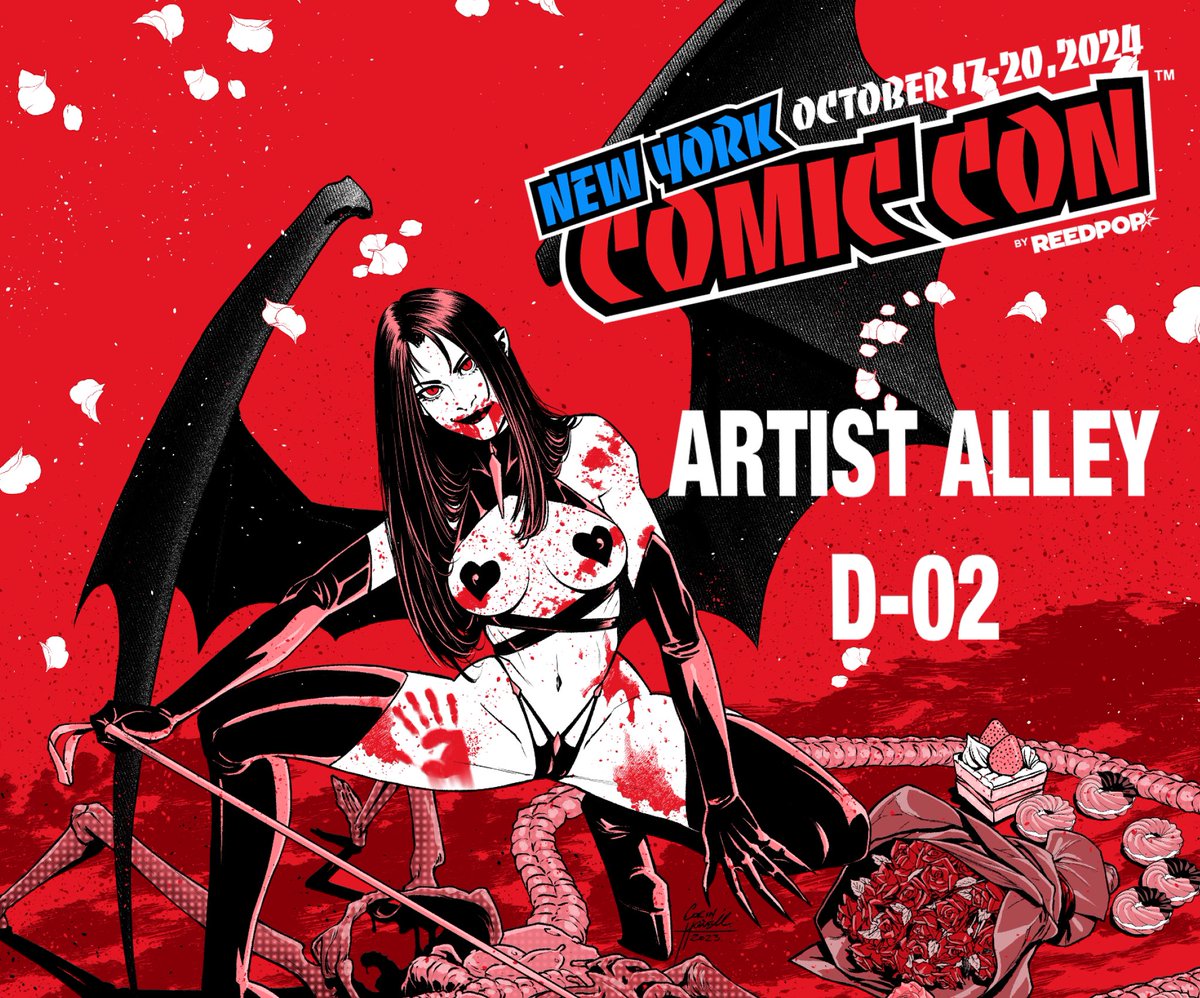 corinmhowell's tweet photo. Imma here! Itssa me! I’m here at @NY_Comic_Con in Artist Alley at D-02!! I’ve got some new things to share 😈 https://t.co/DsZPo0UQGP
