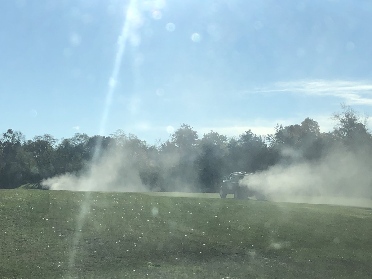 Another successful week of aeration wrapped up, followed by 1/2 ton per acre of Hi-Cal Lime on 45 acres of fairways and rough. Huge thanks to <a href="/PlantFoodCo/">Plant Food Company</a> for getting two trucks out here to stay ahead of play, despite the 1 hour Frost Delay.
