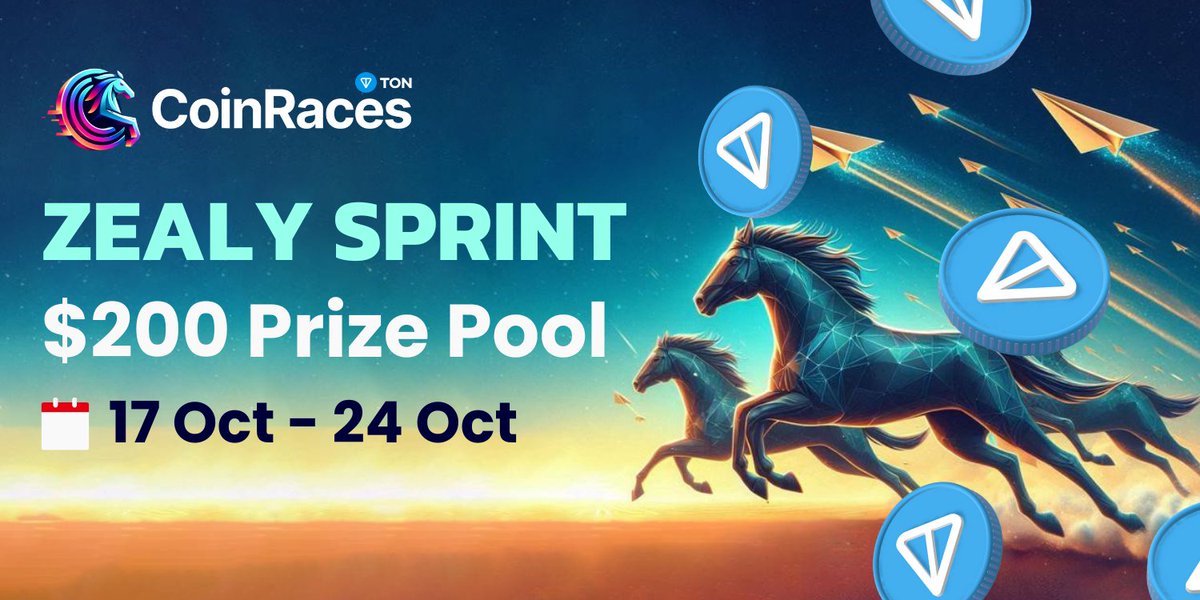 CoinRacesGame's tweet photo. Ready to race for rewards? 🏁 Join our Zealy Sprint and compete for a share of the 200 USDT prize pool. Join our community, spread the word and win rewards. 🏆 

#CoinRaces #Zealy 

https://t.co/Hs18iJOAFm https://t.co/U3wOeqAgWf