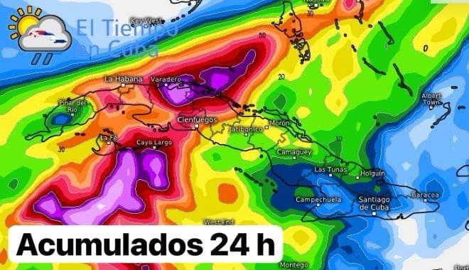 La cercanía d un frente frío con lento movimiento en la costa occidental, así como una vaguada superior en el Golfo d México mantendrán elevada la probabilidad d precipitaciones en el Occidente donde pueden ser fuertes. Nuestra población preparados y alertas
#LaHabanaViveEnMí