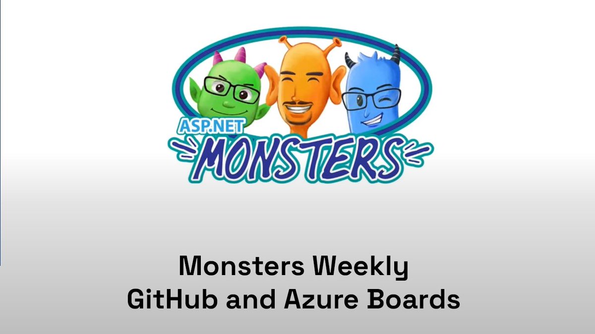 See how you can use GitHub for repositories together with Azure Boards for issue tracking. In this #ASPNET Monsters Podcast, we learn to set up this pretty simple implementation. 🎥 msft.it/6016mAxeK