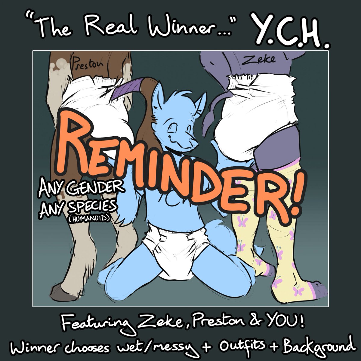 Just over 24 hours left to bid!

Just be aware that the ending time might not line up with FA's clock. For some reason it shows timestamps an hour earlier for me even with my timezone set correctly...

furaffinity.net/view/58456625