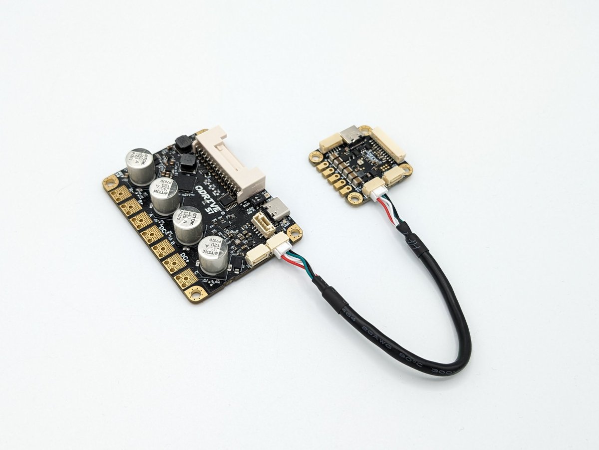 Our new prewired CAN Cables allow you to daisy-chain strings of ODrives without any crimping or soldering! Take your motion control to the next level with CAN. Ready to streamline your setup? Learn more on our website!

#ODrive #Robotics