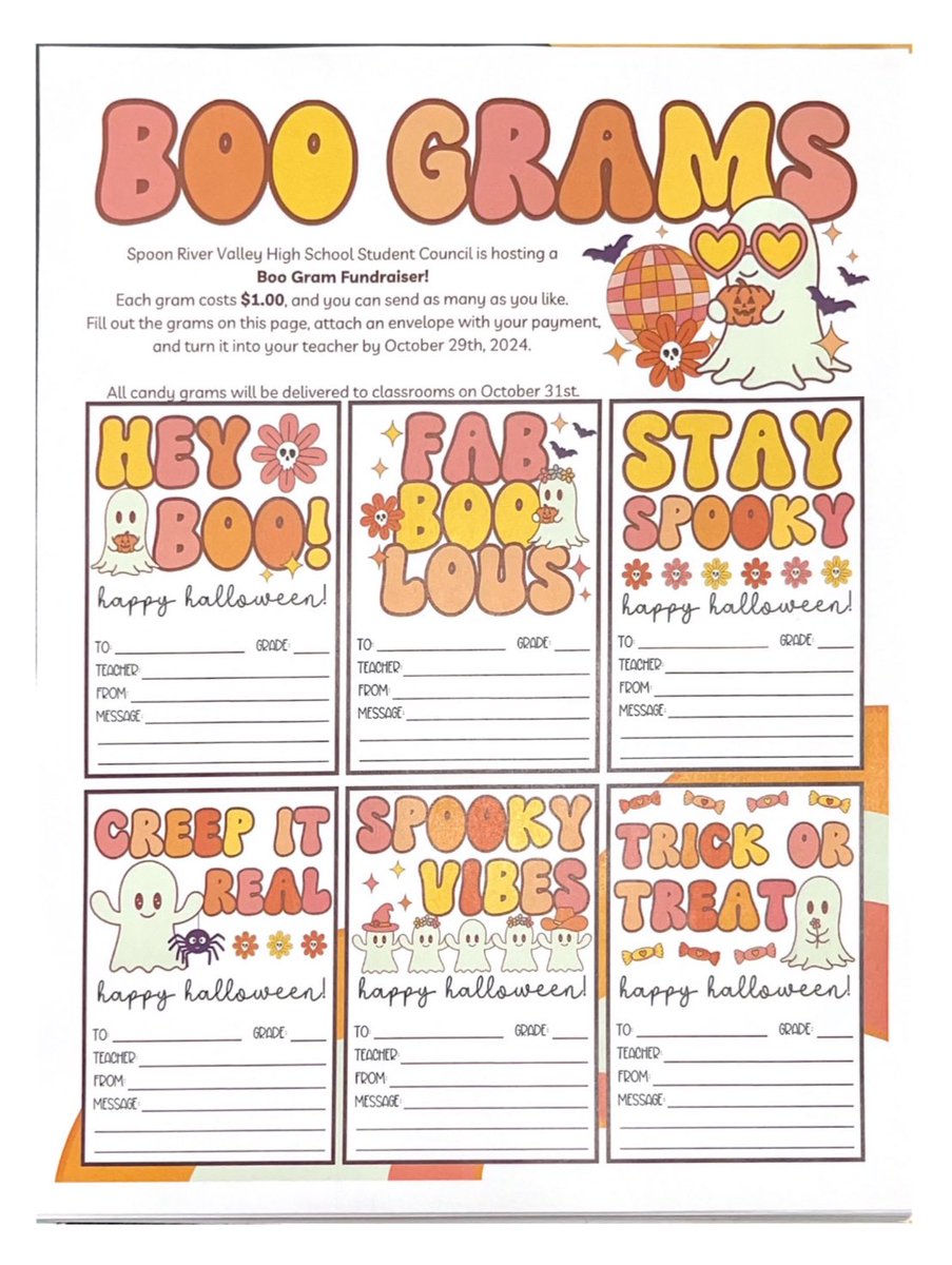 mayallscience's tweet photo. Boo Grams are on sale now through October 29th! All Boo Grams will be delivered on Halloween! Contact Mrs. Mayall to purchase!! #4teamvalley https://t.co/3Pmv9UCWjx