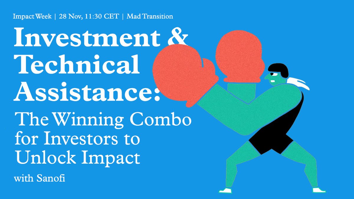 Join Sanofi at #ImpactWeek to explore ways to  de-risk your portfolio while accelerating impact and growth by providing capital and technical assistance to strengthen your investees' operating models: zurl.co/bAkE