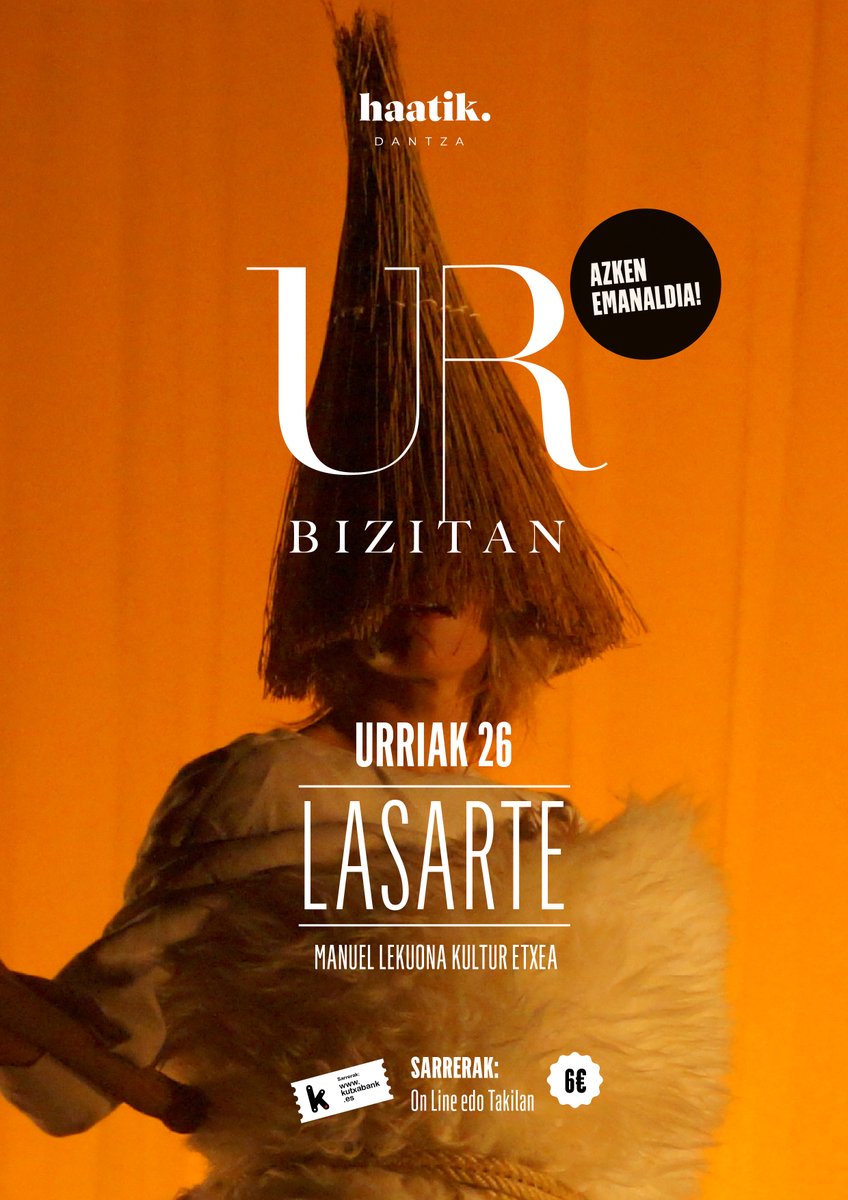 #AzkenEmanaldia 

Emanaldiaz gozatzeko aukera izan ez duzuenontzat, eta baita ikusi duzuenontzat ere. 

Dantza garaikidea, zuzeneko musika eta hitza!

Zatozte!

<a href="/txintxarrieus/">Txintxarri</a> <a href="/lasarteoria/">Lasarte-Oriako Udala</a>  <a href="/Antzoki_Sarea/">Euskal Antzoki SAREA</a> <a href="/dantzan/">dantzan</a> <a href="/dantzagunea/">Gipuzkoako Dantzagunea</a> <a href="/kulturklik/">Kulturklik</a>