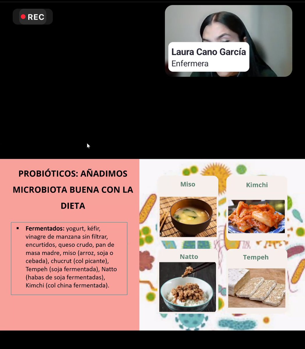 SEReumatologia's tweet photo. 💻En nuestro webinar @LauraCanoGarci1 hace mención a los probióticos, para añadir microbiota buena a través de la dieta con kimchi, chucrut, natto...

Y recuerda...
▶️Mejor no suplementar y tomar con la dieta
▶️No beber mucha agua en la comida y comer tranquilos
▶️Revisar y mantener los niveles de vitamina D