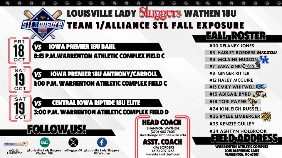 Sara Zink 2025 (@sarazink) on Twitter photo First fall tournament back!! Canโt wait!!@Sluggers07 โค๏ธ๐ค๐ค First fall tournament back!! Canโt wait!!@Sluggers07 โค๏ธ๐ค๐ค