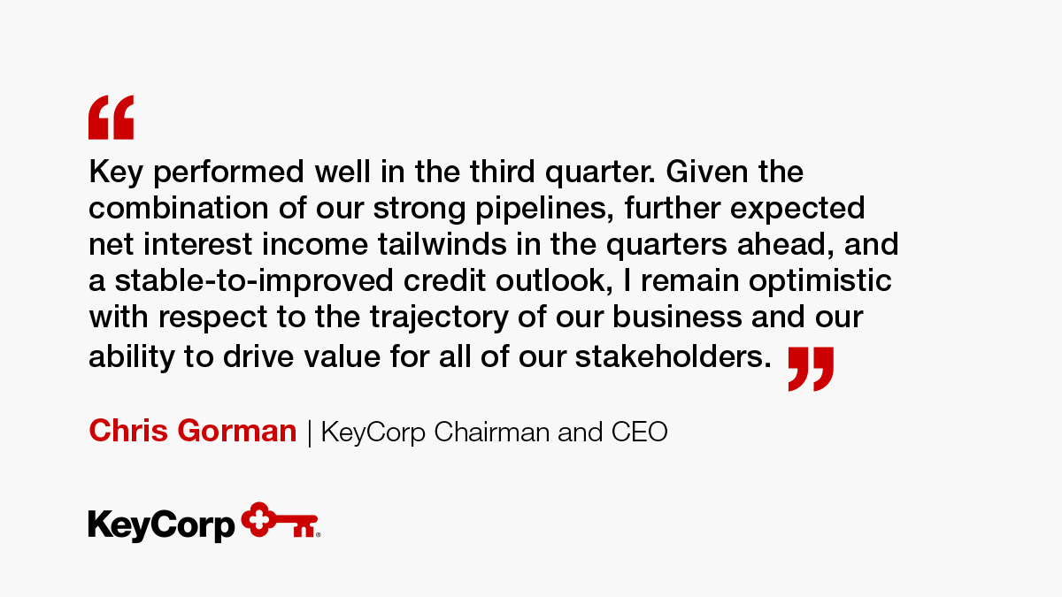 Today, we announced KeyCorp’s Third Quarter 2024 Earnings. Learn more here: bit.ly/3YqFM6R