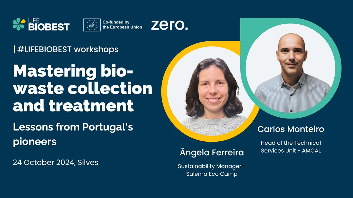 zerowasteeurope's tweet image. One week to go until we meet in Portugal! 🇵🇹

Join us at the #LIFEBIOBEST workshop in Silves on 24/10, where you can meet experts Ângela Ferreira (Salema Eco Camp) and Carlos Monteiro (AMCAL) to discuss efficient bio-waste management 🍎

Register now: zurl.co/yfTI