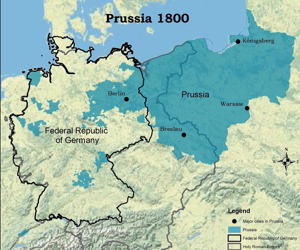 It's always crazy to me that the vast majority of Prussia, the founding father of modern Germany, is no longer part of Germany