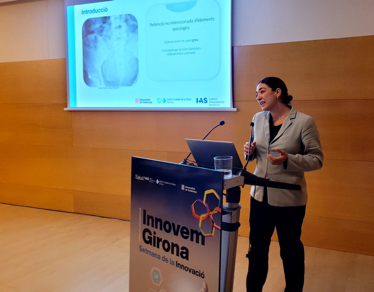 htrueta's tweet photo. @eHealthUOC @iasgirona Segon Repte: Minimització de retenció no intencionada d'elements quirúrgics: detecció RFID en gases quirúrgiques, a càrrec de @Marina_gdelrio , referent de recerca infermera de l'#Htrueta https://t.co/zwn8QEEl8r