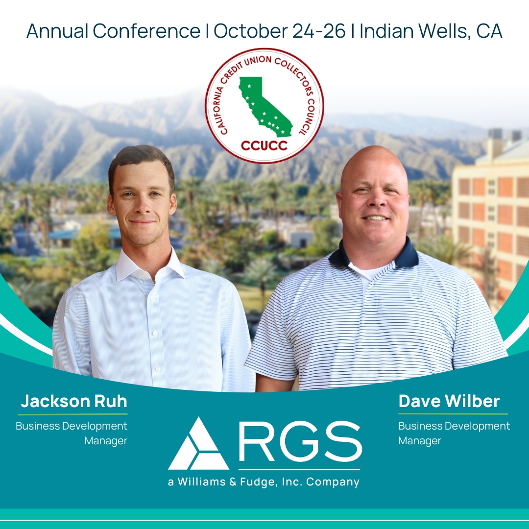 RGS_Financial's tweet image. We’re excited to attend the #CCUCC Annual Conference for the 2nd year! Catch Jackson Ruh and Dave Wilber in ☀️ Indian Wells, CA, Oct 24-26. Stop by our booth to say hello and learn how #RGSFinancial can support your credit &amp;amp; collections needs. See you in California!