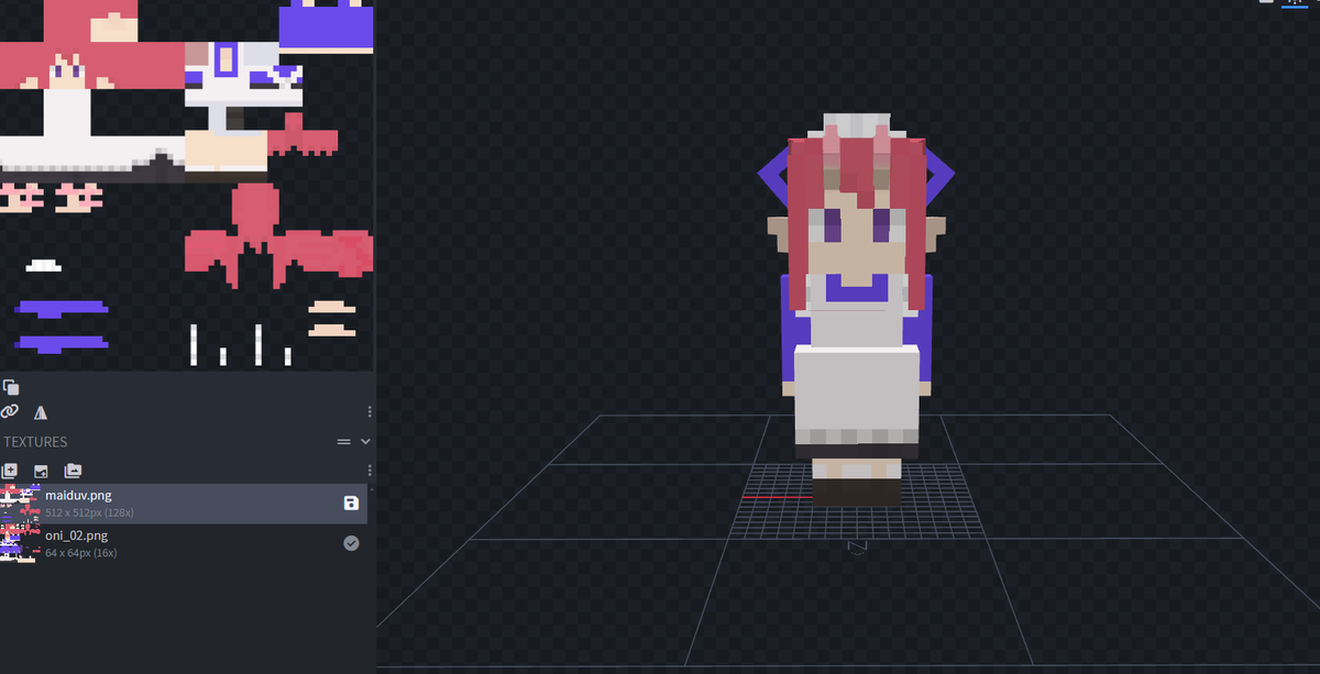 Ricky0248's tweet photo. 進捗です!リトルメイドのマルチモデル制作、ここまで終わりました~
#littleMaidmod
#Minecraft
#あおナミ https://t.co/VesSjNMPgD
