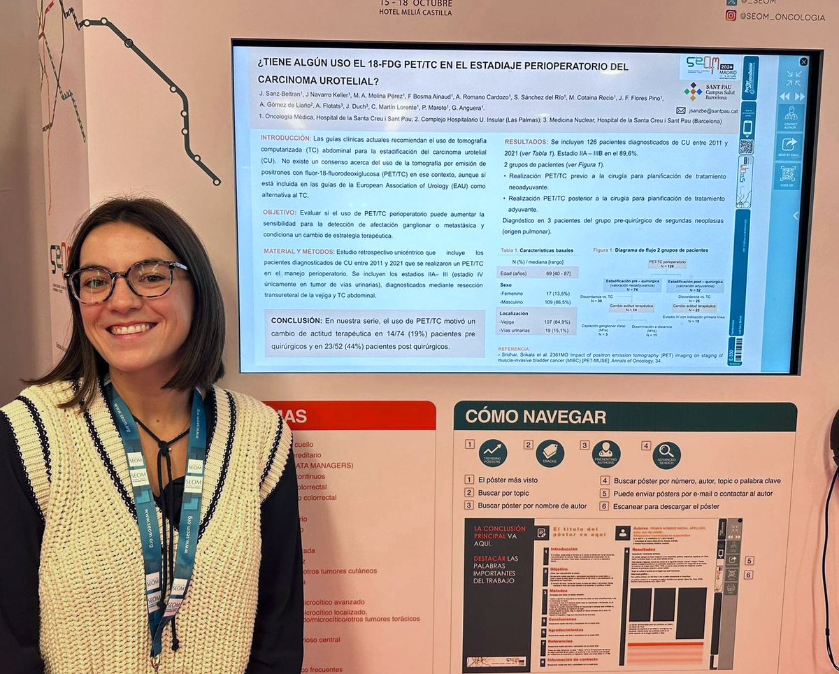 OncoSantPau (@oncosantpau) on Twitter photo #SEOM24 La Dra.<a href="/juditsanz/">Judit Sanz Beltran</a> presenta un treball sobre l’us de PET-TC en l’estadificació perioperatòria del carcinoma urotelial.
#orgullsantpau <a href="/HospitalSantPau/">Sant Pau - Campus Salut Barcelona</a> #SEOM24 La Dra.<a href="/juditsanz/">Judit Sanz Beltran</a> presenta un treball sobre l’us de PET-TC en l’estadificació perioperatòria del carcinoma urotelial.
#orgullsantpau <a href="/HospitalSantPau/">Sant Pau - Campus Salut Barcelona</a>