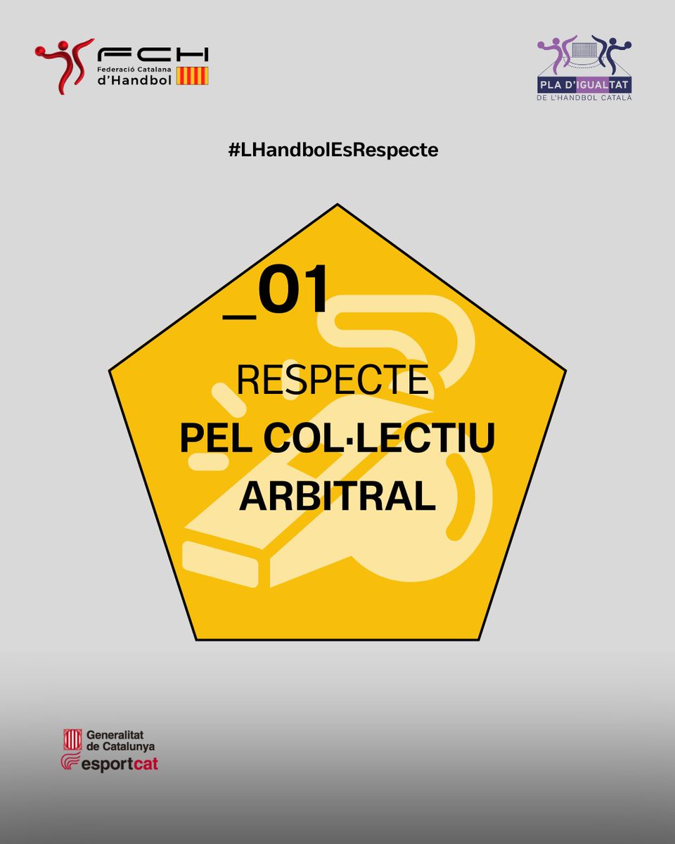 FedCatHandbol's tweet image. 🤾🏼🤾🏻‍ Els col·lectius arbitrals són essencials pel desenvolupament dels partits!

🤝🏻Cal repectar-los!

Uniu-vos a la campanya  #LHandbolEsRespecte  i fem que l'handbol sigui un espai respectuós i amic! 🔝