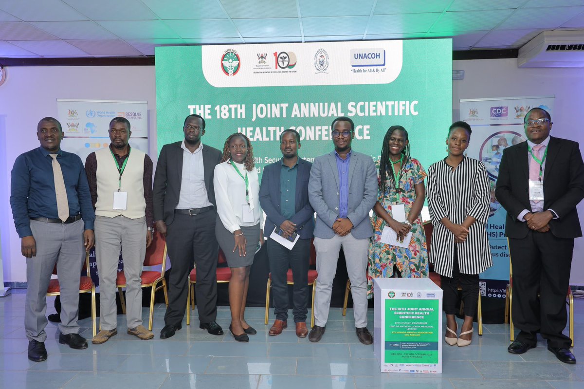 IDIMakerere's tweet photo. Uganda's health security efforts are under the spotlight at #JASHC2024. From 2018-2024, we've demonstrated impressive adaptability. Thanks to our IDI-GHS team for their rapid response and commitment to enhancing preparedness. #OneIDI #ResolvetoSaveLives #OneHealth #NAPHs https://t.co/nuWOvJy3e8