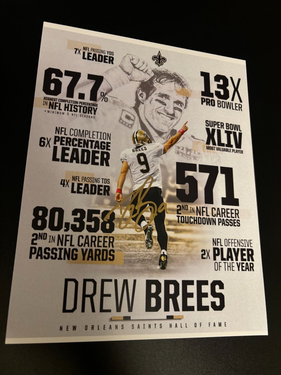 Drew Brees Giveaway 🚨     

RT for a chance to win this Brees autographed poster!    

Rules: neworlns.co/TwitterContest 

#BreesWeek | #Saints