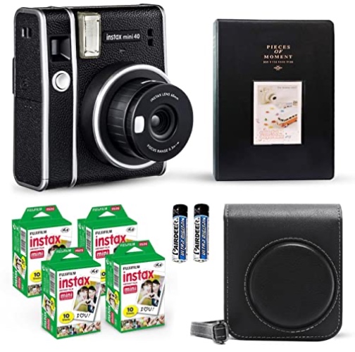 I just received Fujifilm Instax Mini 40 Instant Camera Vintage Black. + Value Pack (40 Sheets) Shutter