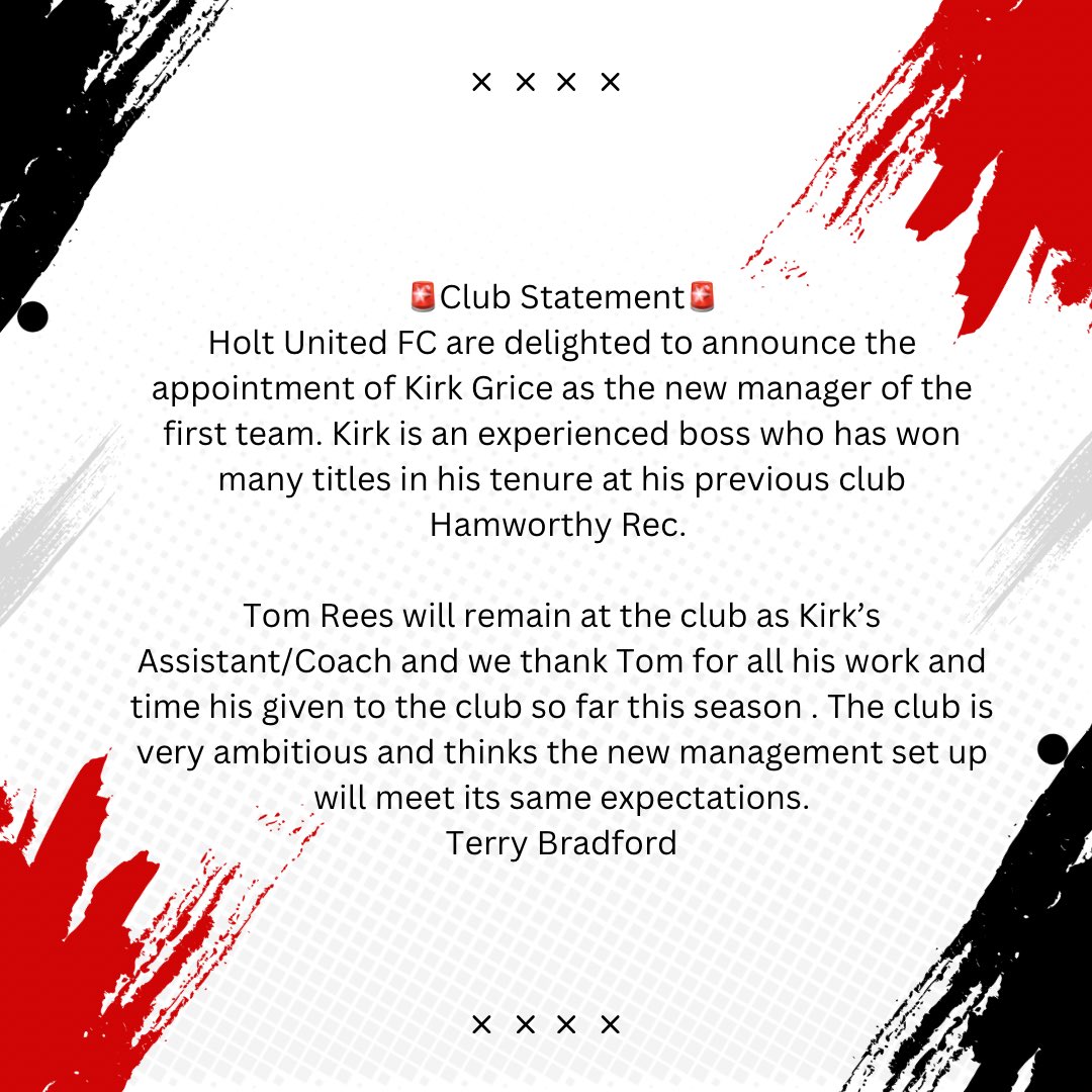 Holt United FC tweet media