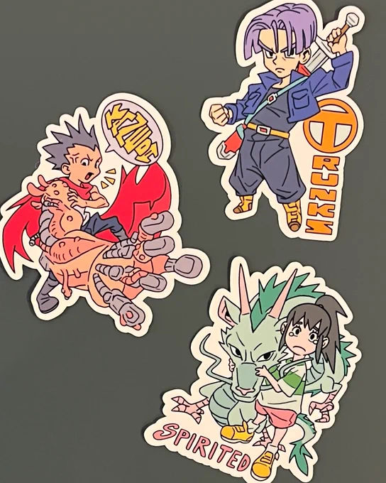 Some more sticker designs I'm gonna be selling at Lightbox next week!!! The theme here is anime 