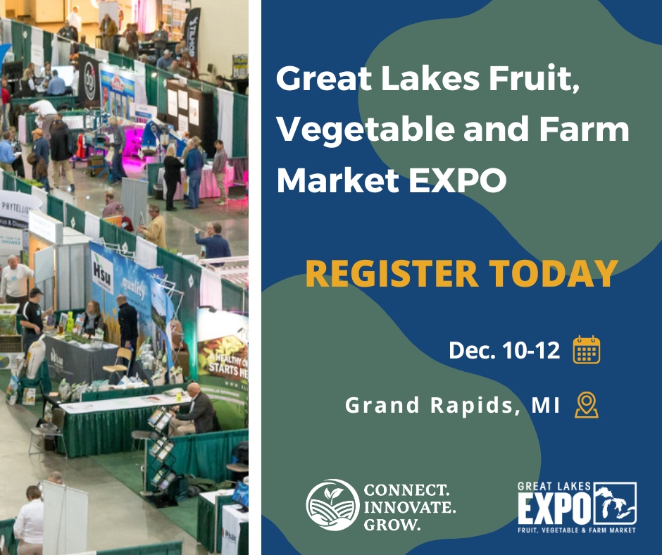 GLEXPO's tweet photo. Have you registered for the 2024 Great Lakes Fruit, Vegetable and Farm Market EXPO?
Register today and take advantage of the Early Bird pricing before the deadline!
Register now: https://t.co/WQlZQtgMjx
#glexpo https://t.co/4TdY9d42wj