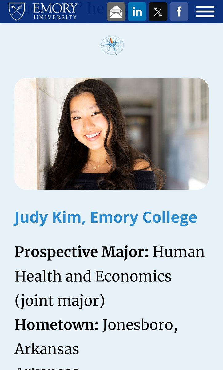 Emory Human Health (@emorycshh) on Twitter photo Charting Bright Futures✍️
"I want to help everybody have access to #healthcare. I want them to be able to do that regardless of their background and I want to spend my life advocating for it"~ Judy Kim, Jonesboro, Arkansas. @EmoryCollege, CSHH/<a href="/EmoryEconomics/">Emory Economics</a> Charting Bright Futures✍️
"I want to help everybody have access to #healthcare. I want them to be able to do that regardless of their background and I want to spend my life advocating for it"~ Judy Kim, Jonesboro, Arkansas. @EmoryCollege, CSHH/<a href="/EmoryEconomics/">Emory Economics</a>