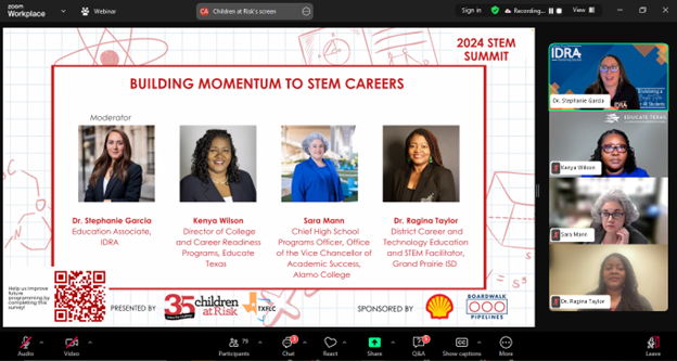 childrenatrisk's tweet photo. We're building momentum and moving into our second panel discussion of the day. 

Thrilled to welcome experts from @IDRAedu, @EducateTexas, @AlamoColleges1, @grandprairieisd who will dive into dual credit, CTE, P-Tech, and more during this conversation. https://t.co/0XmgvfJZzJ