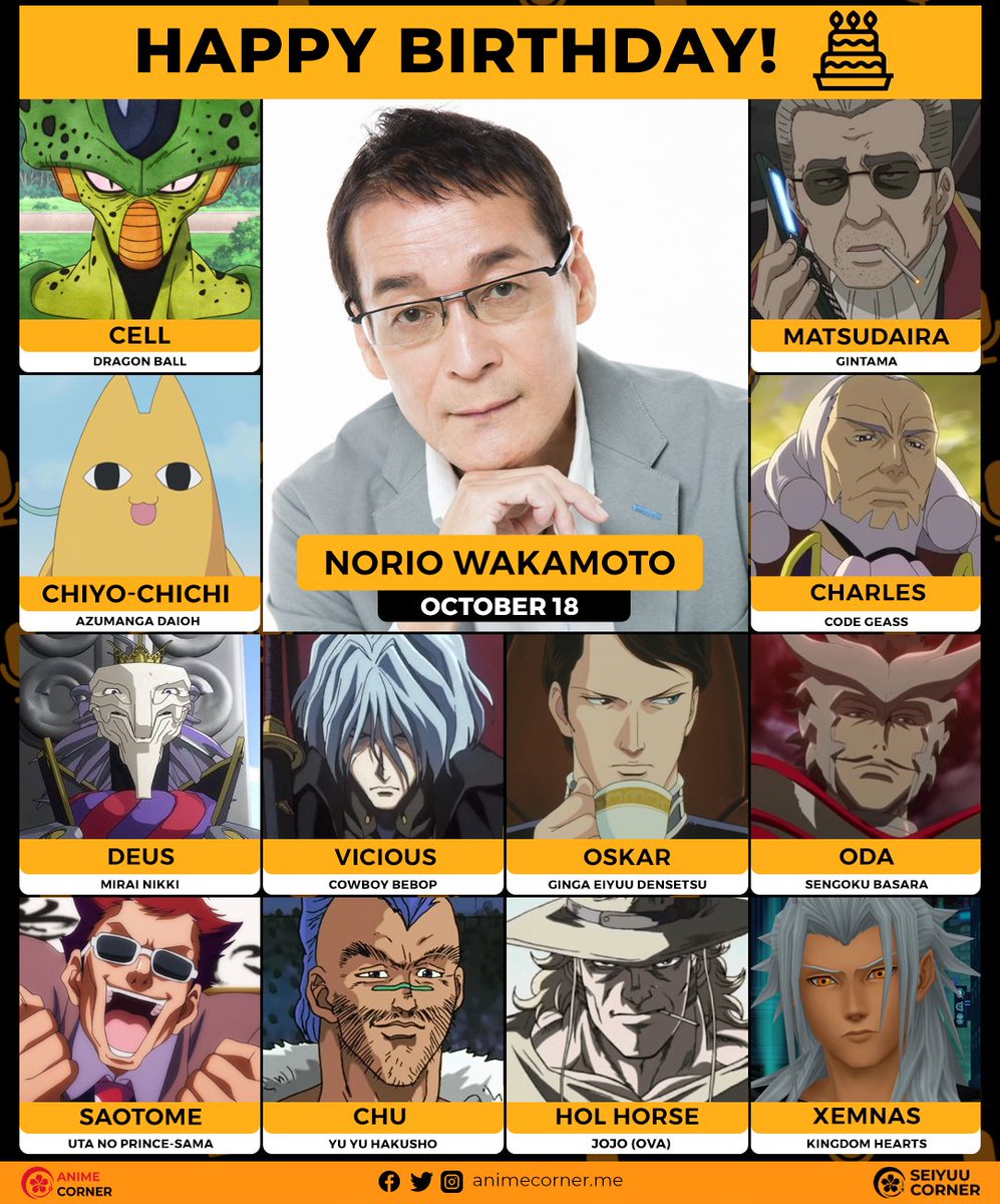 Happy 79th birthday Norio Wakamoto! 🎂 

#NorioWakamoto #若本規夫