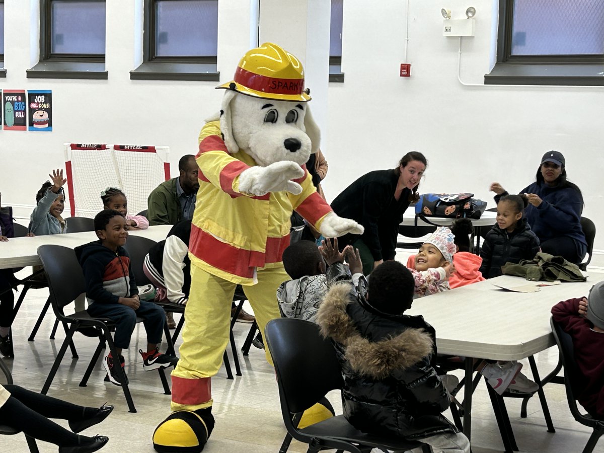 The Orange Fire Department visited Scholars Academy PreK SS with a very special guest, Sparky the dog, to educate SS on fire safety &amp; call 911 in case of a fire!  Going onto the fire truck was another highlight for this special visit! Meaningful learning experiences! #goodtogreat
