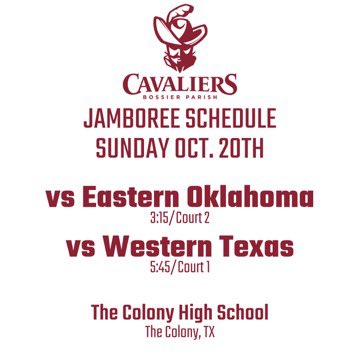 🚨🚨4-YEAR COACHES🚨🚨 

Here is our schedule for the GASO jamboree Sunday! #BPCC #GoCavs