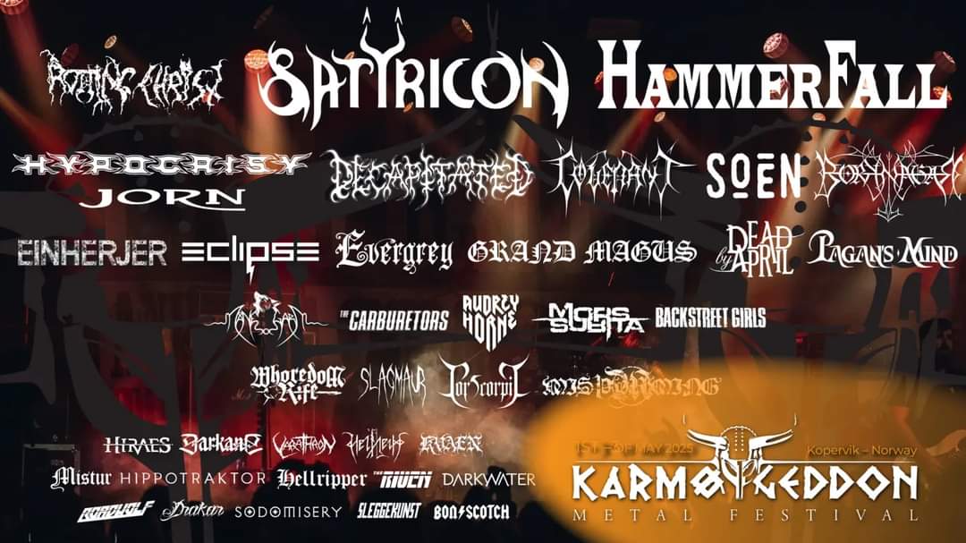 Evergrey (@evergreysweden) on Twitter photo We’re excited to announce Evergrey at the Karmøygeddon Metal Festival in Kopervik, Norway (NO), in May 2025.
We can’t wait, see you there! 🤘
Karmøygeddon Metal Festival 2025 - 20th Anniversary
📍Tickets & info:
karmoygeddon.no
<a href="/KarmoyGeddon/">KarmøyGeddon</a> We’re excited to announce Evergrey at the Karmøygeddon Metal Festival in Kopervik, Norway (NO), in May 2025.
We can’t wait, see you there! 🤘
Karmøygeddon Metal Festival 2025 - 20th Anniversary
📍Tickets & info:
karmoygeddon.no
<a href="/KarmoyGeddon/">KarmøyGeddon</a>