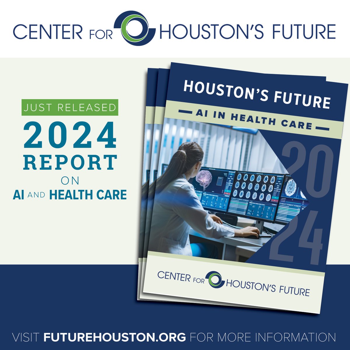 Center for Houston's Future (@futurehouston) on Twitter photo Our new report "Houston's Future: AI in Healthcare" is out.
🔬 Discover how AI is revolutionizing patient care
🏆 See why Houston could lead the medical AI race
💡 10 game-changing recommendations
Read here: tinyurl.com/42my37mu
Thanks to <a href="/StLukesHealthTX/">St. Luke's Health</a> Our new report "Houston's Future: AI in Healthcare" is out.
🔬 Discover how AI is revolutionizing patient care
🏆 See why Houston could lead the medical AI race
💡 10 game-changing recommendations
Read here: tinyurl.com/42my37mu
Thanks to <a href="/StLukesHealthTX/">St. Luke's Health</a>
