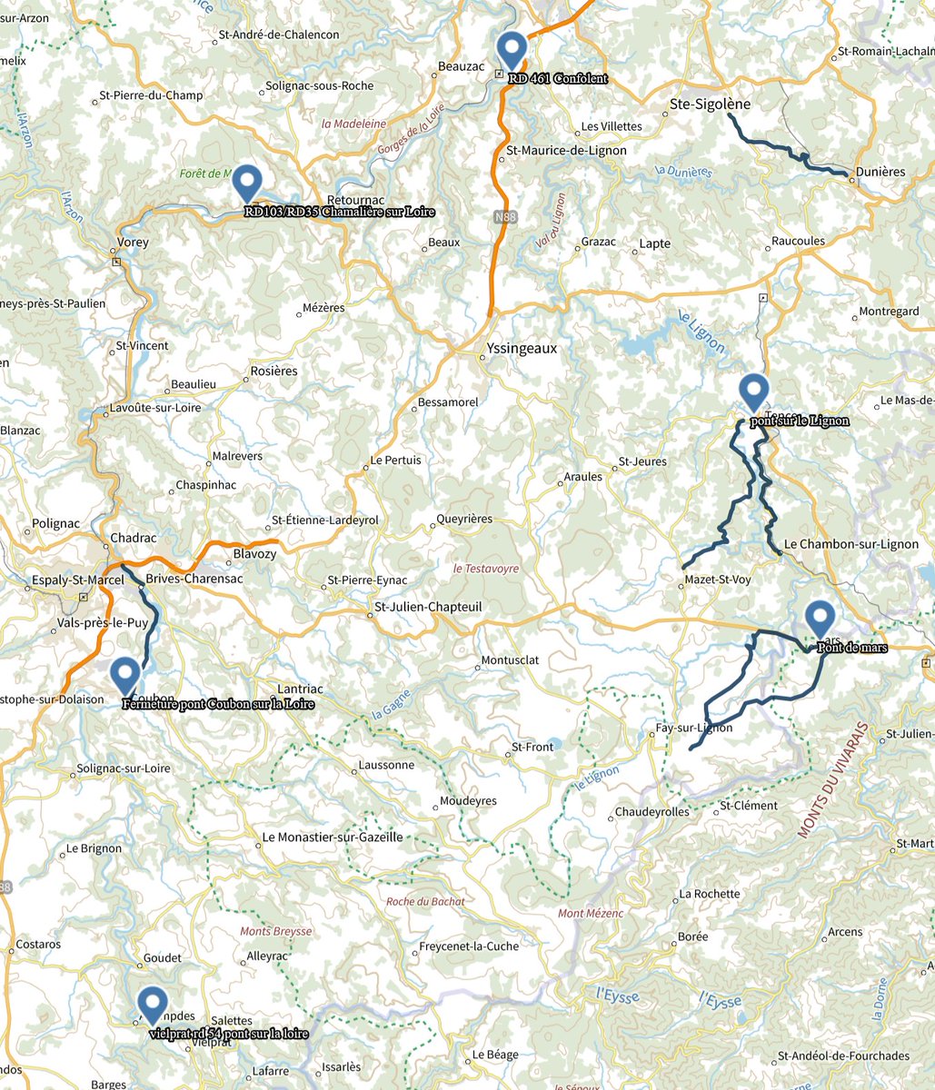 🔴Vigilance rouge crue |
Actualisation à 17h50
Les cartes des routes fermées à cause des crues 👇
⚠️ Ne vous engagez pas sur une route fermée à la circulation !