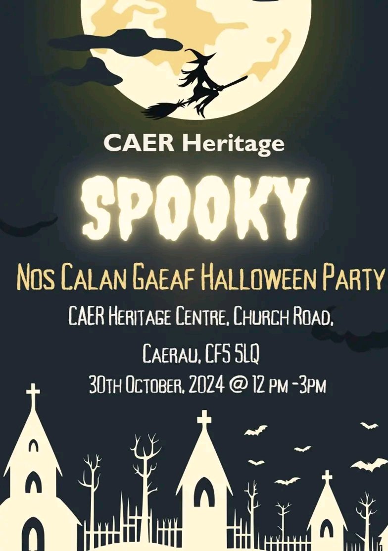Dave 💙 (@sharewyatt) on Twitter photo Wednesday 30th October from 12 - 3pm <a href="/CAERHeritage/">CAER Heritage</a> centre. Join the mighty CAER team for some Spooky Fun and Games ...and food! 👻🎃👻🎃 <a href="/elycaerau_ACE/">ACE</a> <a href="/PEBradbury/">Peter Bradbury</a> <a href="/cardiffuni/">Cardiff University</a> <a href="/CommunityGtwy/">Community Gateway</a> <a href="/CreativeCardiff/">Caerdydd Creadigol | Creative Cardiff</a> Wednesday 30th October from 12 - 3pm <a href="/CAERHeritage/">CAER Heritage</a> centre. Join the mighty CAER team for some Spooky Fun and Games ...and food! 👻🎃👻🎃 <a href="/elycaerau_ACE/">ACE</a> <a href="/PEBradbury/">Peter Bradbury</a> <a href="/cardiffuni/">Cardiff University</a> <a href="/CommunityGtwy/">Community Gateway</a> <a href="/CreativeCardiff/">Caerdydd Creadigol | Creative Cardiff</a>