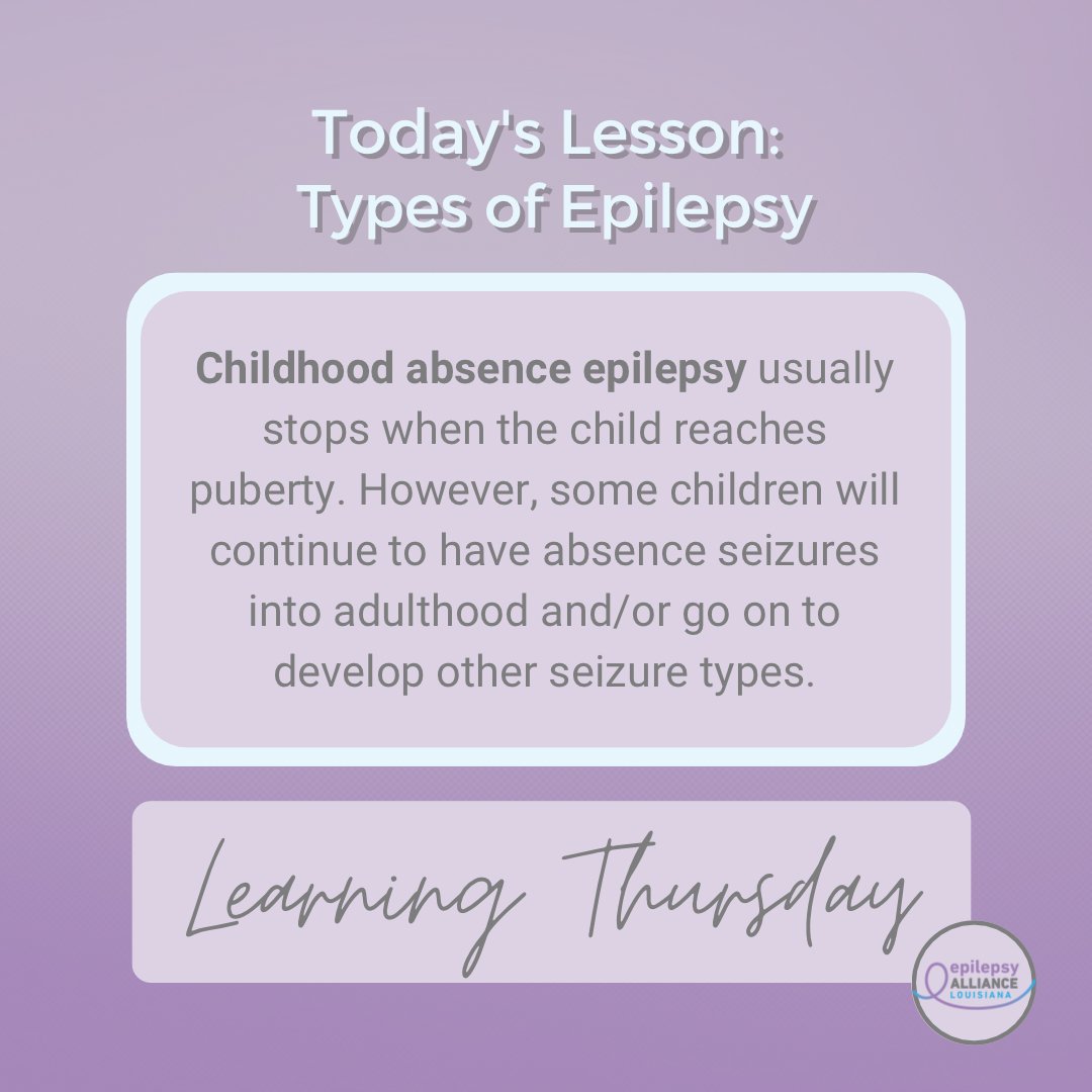 #LearningThursdays are all about sharing important resources and facts about epilepsy. Learn more with today’s lesson! 📝🧠