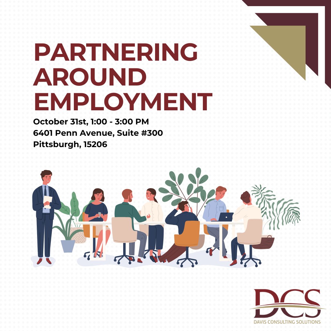 davisconsulting's tweet image. This event is an opportunity for agencies and jobseekers to network and learn more about the workforce. Get ready to take the next step in your career! 📅 

@MsDavisofPgh #DavisConsultingSolutions #Community2Work #Job #Career #Employment #CommunityEngagement #CommunityPartners