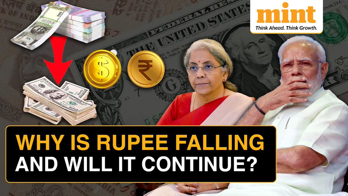 livemint's tweet photo. #MintExplains | How The Rupee Fall Is Impacting Indian Markets, Middle Class & Economy

The rupee has been falling over the last one month compared to the dollar. From 83.48 on Sep 17 to 84.06 against the dollar on Oct 17 . And this has been affecting the markets or the opposite. @Trivedihood 

Watch 📽️:  https://t.co/SKwbbZr6O3

#rupee #dollar #sharemarket #stockmarket