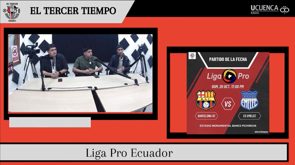 UCuenca Radio Universitaria (@ucuencaradiou) on Twitter photo La pasión del deporte presente en UCuenca Radio. Nuestros estudiantes de <a href="/periodismo_u/">PeriodismoUCuenca</a> ya emprenden en sus propios programas. En esta ocasión Martín, Michael y Darwin traen “El Tercer Tiempo”. La emisión de hoy disponible aquí: facebook.com/share/v/APDJ65… La pasión del deporte presente en UCuenca Radio. Nuestros estudiantes de <a href="/periodismo_u/">PeriodismoUCuenca</a> ya emprenden en sus propios programas. En esta ocasión Martín, Michael y Darwin traen “El Tercer Tiempo”. La emisión de hoy disponible aquí: facebook.com/share/v/APDJ65…