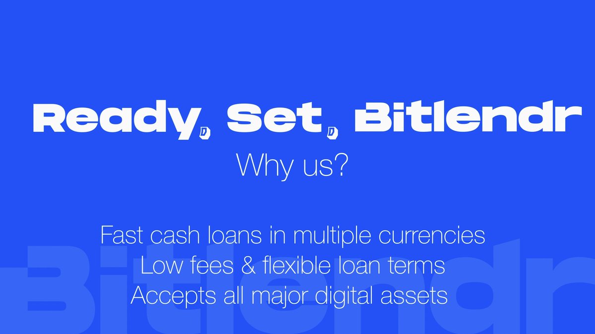 Bitlendrio's tweet photo. Why Bitlendr?

• Instant loans with no backtracking
• Low fees, flexible terms
• Major digital assets accepted: BTC, ETH, SOL, USDT, and more
• Multiple currencies: EUR, USD, RON, GBP, and more https://t.co/g6WHU9KSqi