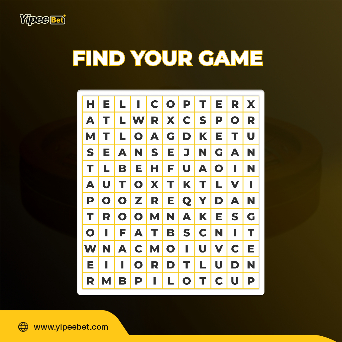 yipeebetcasino's tweet photo. Can you crack this puzzle to find the games? 🧩🔍 Comment down below! 👇🎮
#YipeeBet #Casinogames #casino #weekendbet #Playtowin #Bigwin https://t.co/2l0tVA6mMT